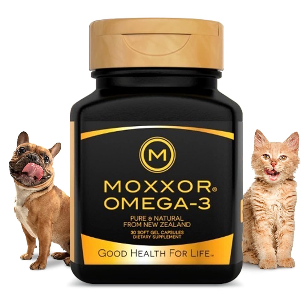 Moxxor Omega-3 Green Lipped Mussel Softgels for Dogs & Cats - 60 Count