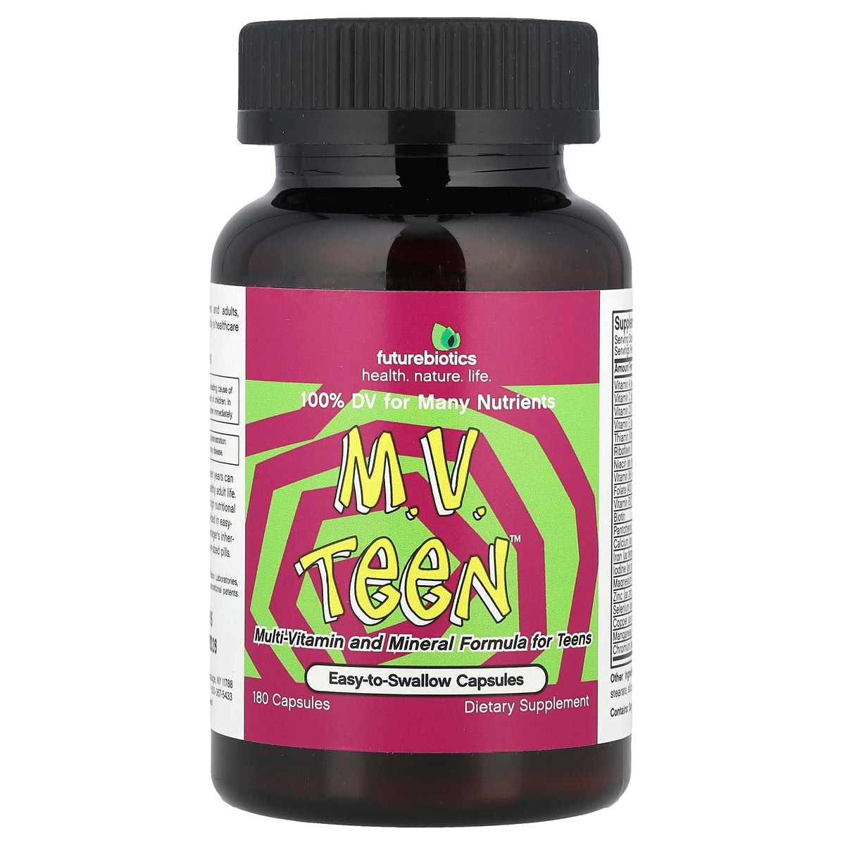 Futurebiotics MV Teen Multivitamin - 180 Vegetarian Capsules