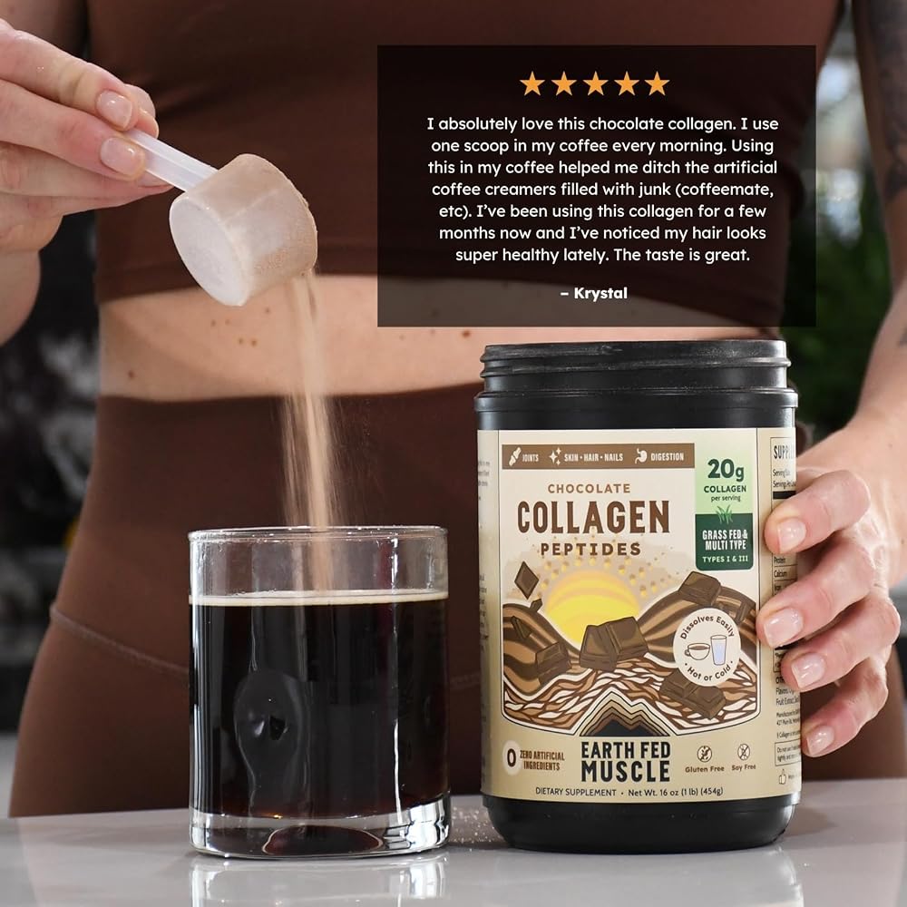 Earth Fed Muscle Keystone Plus Collagen Peptides Powder - Full