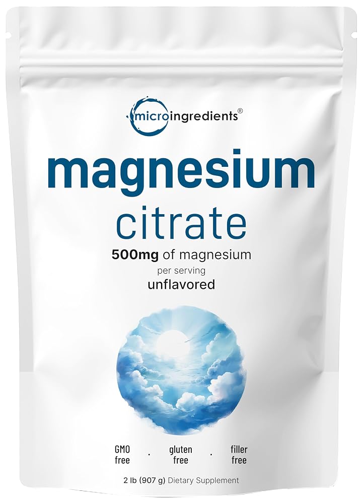 Micro Ingredients Magnesium Citrate Powder for Relaxation - 2 lbs