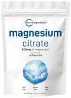 Micro Ingredients Magnesium Citrate Powder for Relaxation - 2 lbs