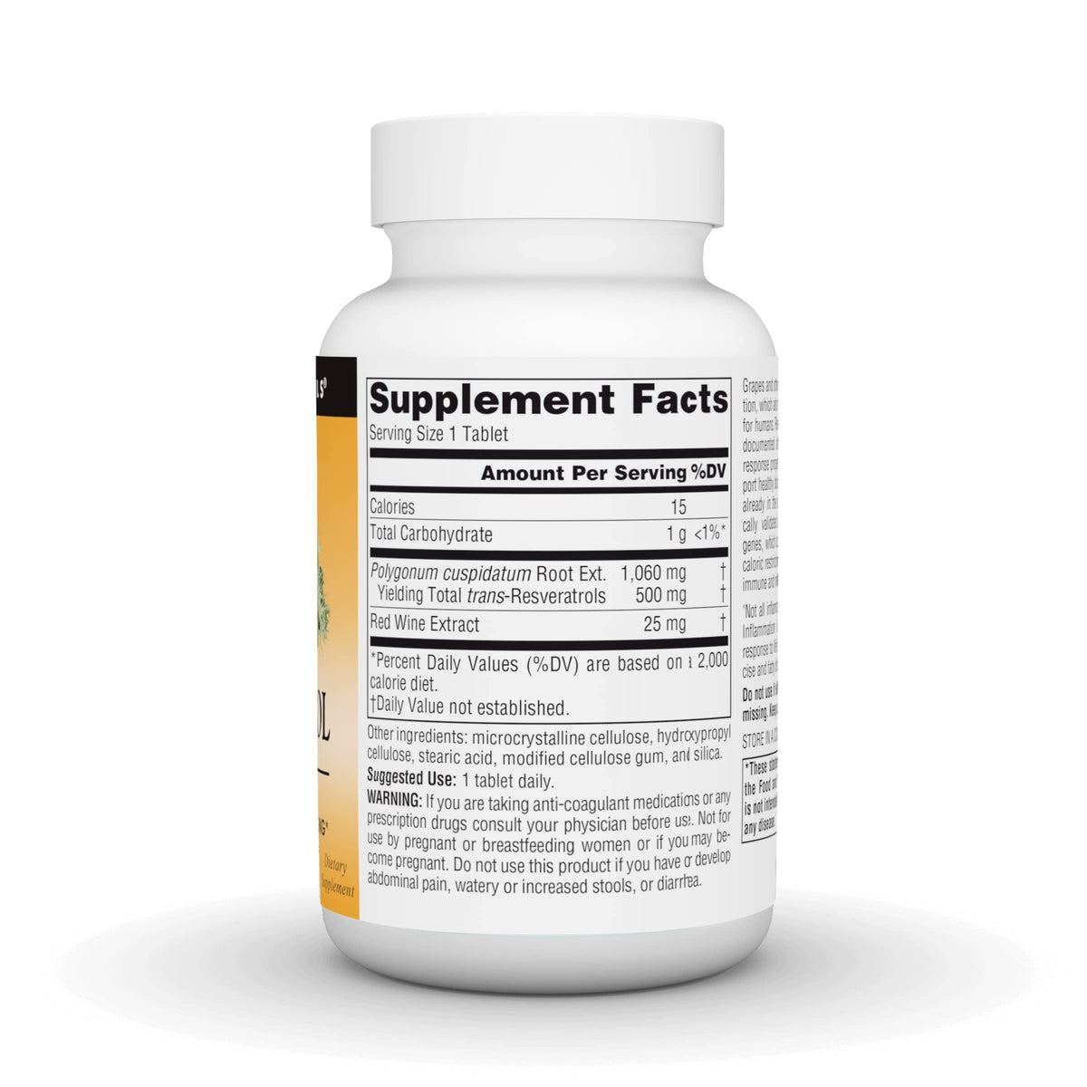 Source Naturals Resveratrol 500 mg - 30 Tablets - image 2