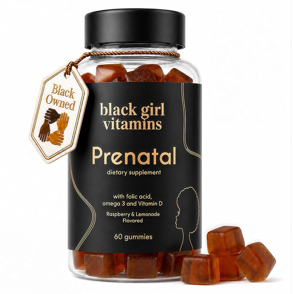 Black Girl Vitamins Prenatal Gummies with Folate - 60 Count