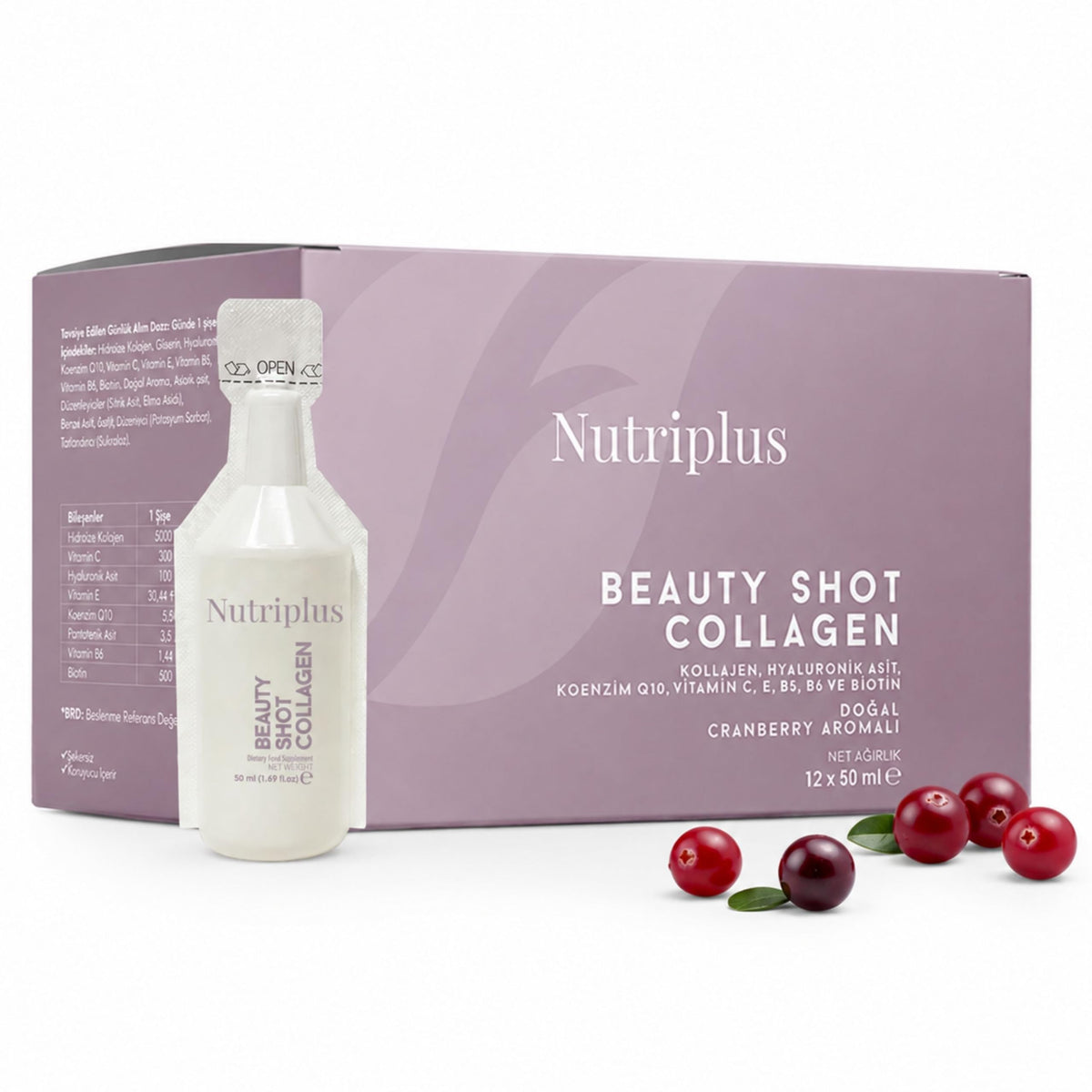 FARMASi Nutriplus Beauty Shot Collagen Cranberry - 20.29 fl oz