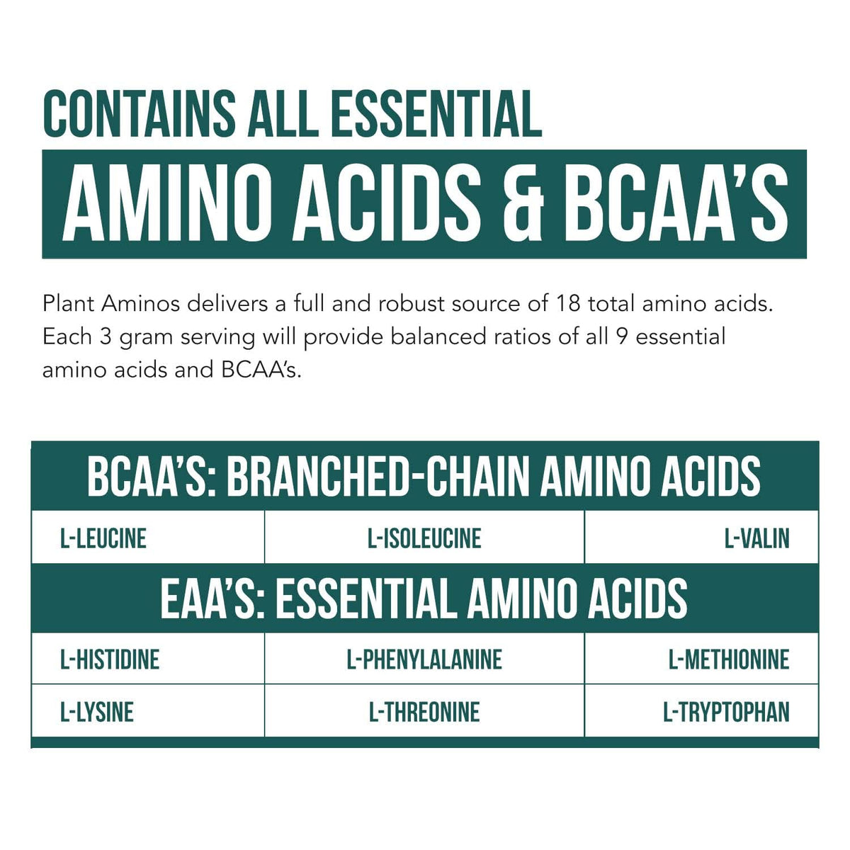 Triquetra Health Plant Aminos Organic Essential Amino Acids - 360 Tablets - image 4