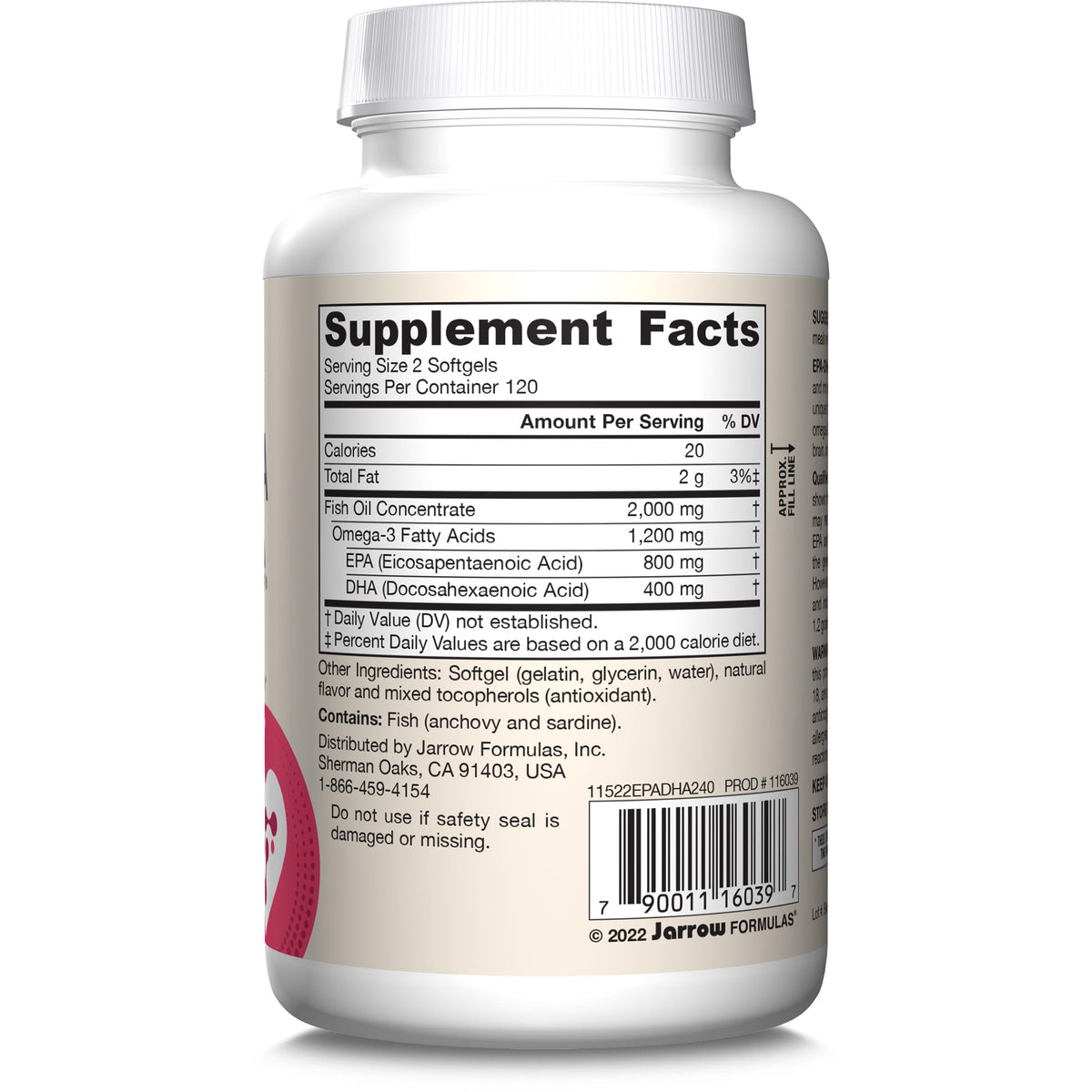 Jarrow Formulas EPA-DHA Balance Omega-3 1200 mg - 240 Softgels - image 10