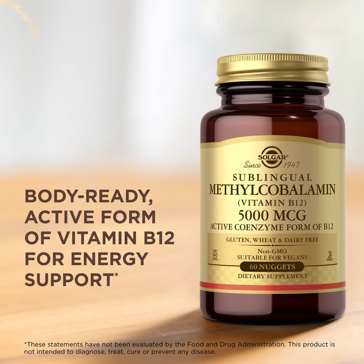Solgar Methylcobalamin Vitamin B12 5000 mcg - 180 Nuggets - image 5
