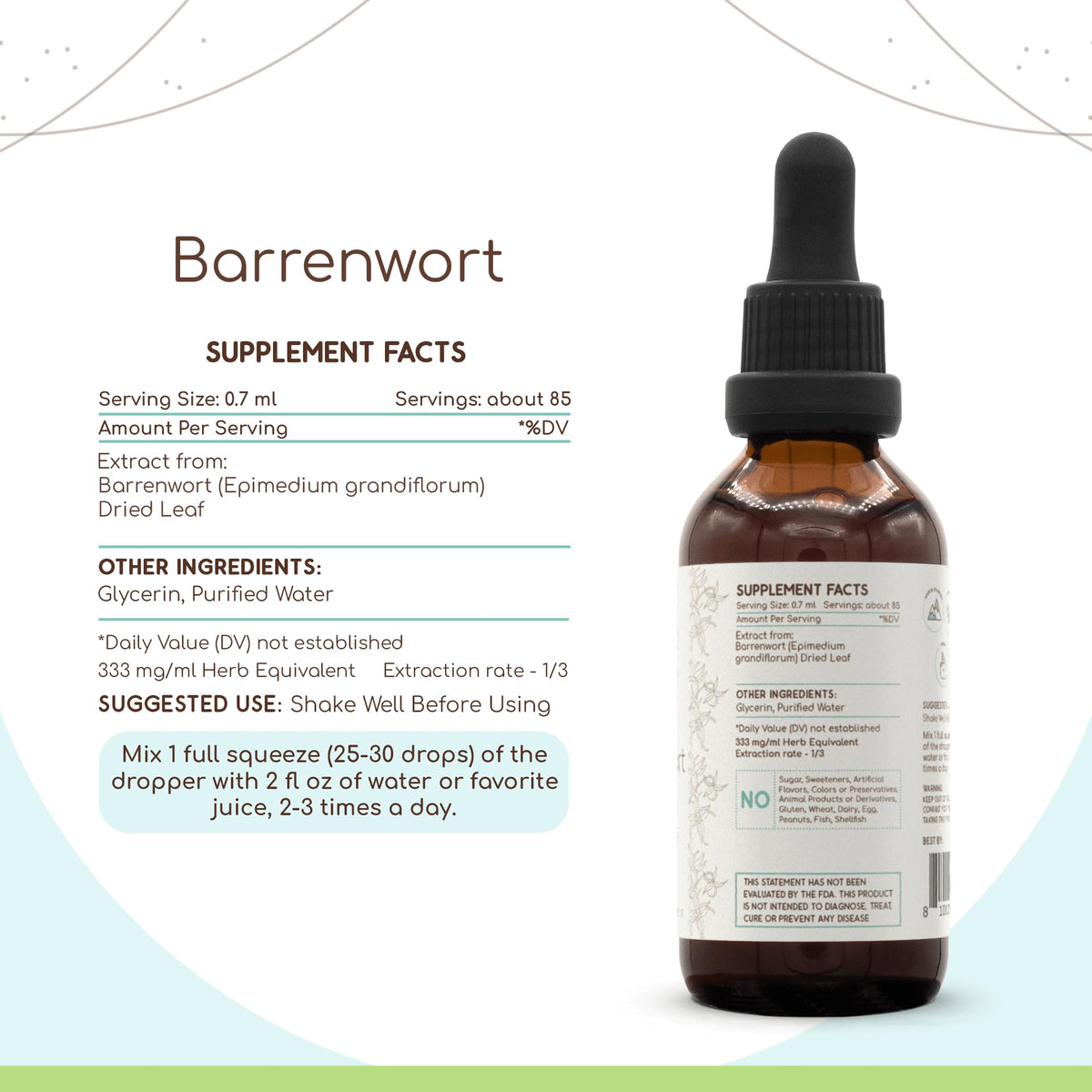 HerbEra Barrenwort Herbal Extract Tincture - 2 fl oz - image 3
