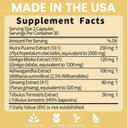 Potency Wood Ginseng Ashwagandha Gingko Tribulus - 60 Capsules - image 4