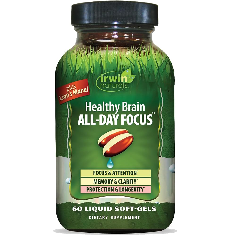 Irwin Naturals Healthy Brain All-Day Focus Nootropic Support - 60 Softgels