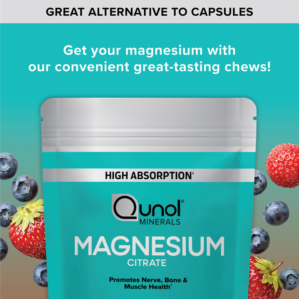 Qunol Magnesium Citrate 350mg Soft Chews - 90 Count - image 7