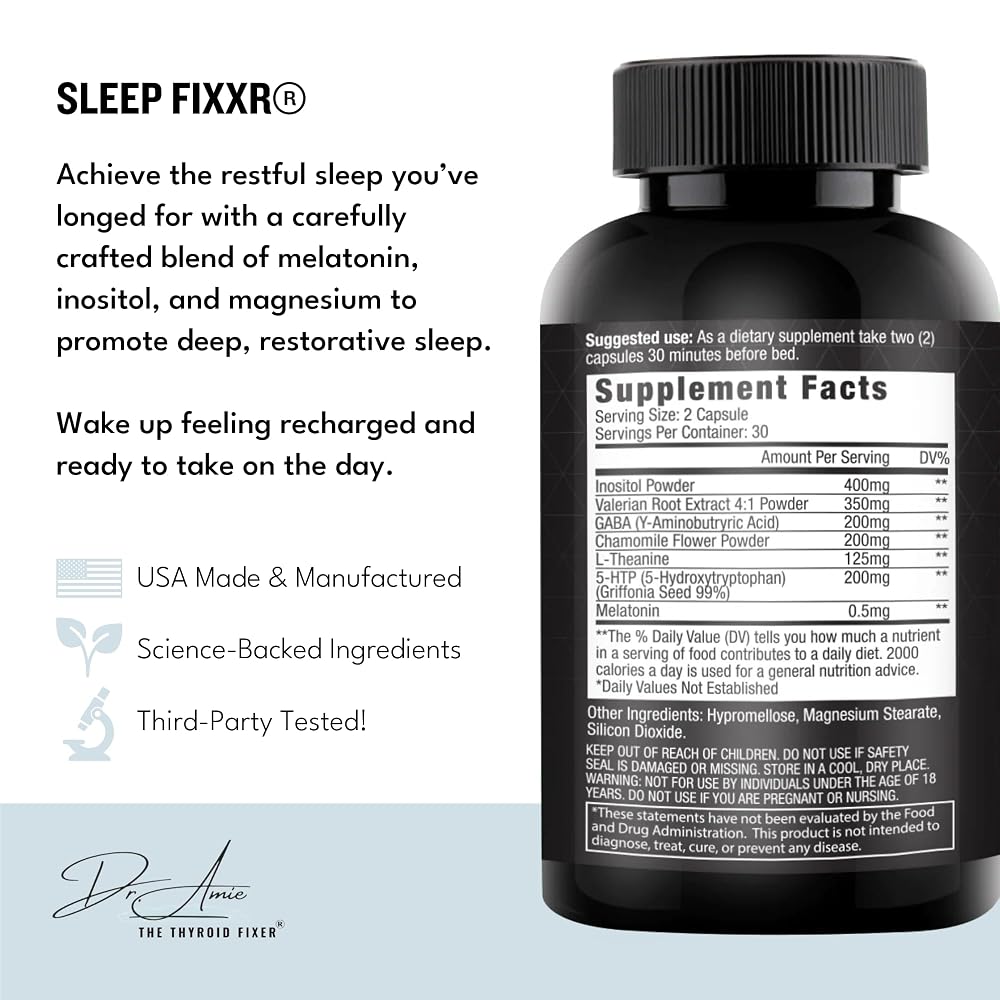 Fixxr Sleep Support by Dr. Amie with Melatonin - 60 Capsules - image 2