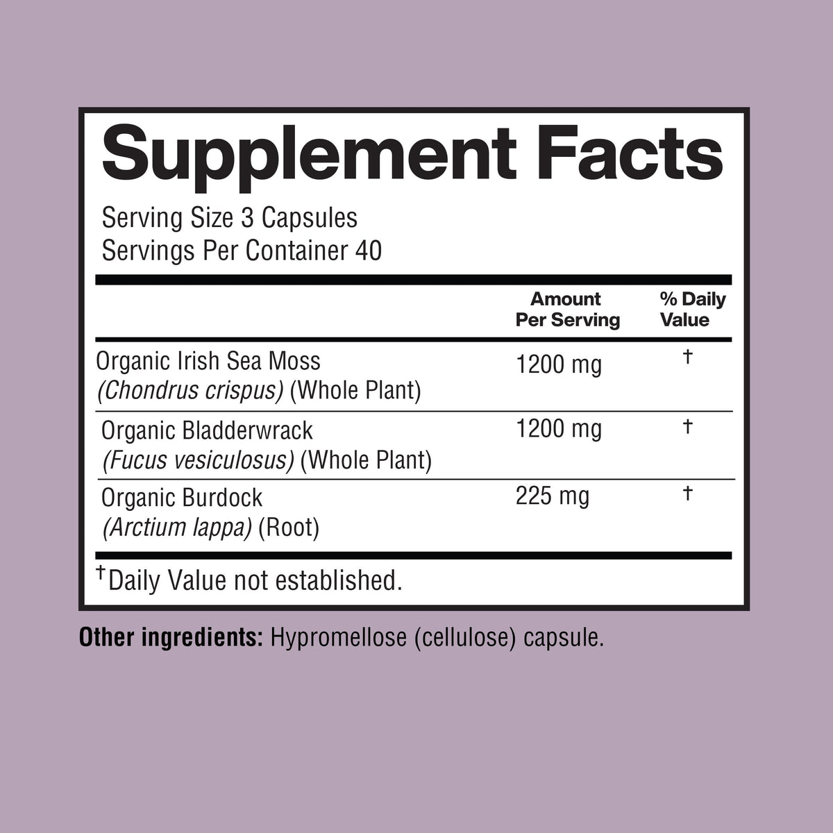Happi Mi Nutrition Irish Seamoss Capsules 2625mg - 120 Capsules - image 3