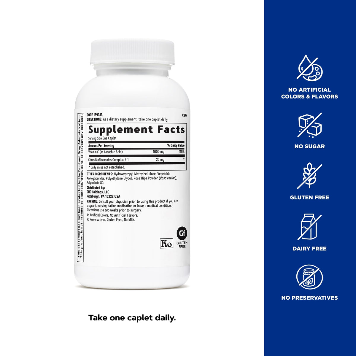 GNC Vitamin C Time-Released 1000mg - 180 Tablets - image 5