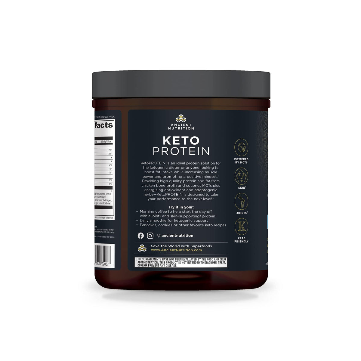 Ancient Nutrition KetoPROTEIN Powder Vanilla - 17 Servings - image 2