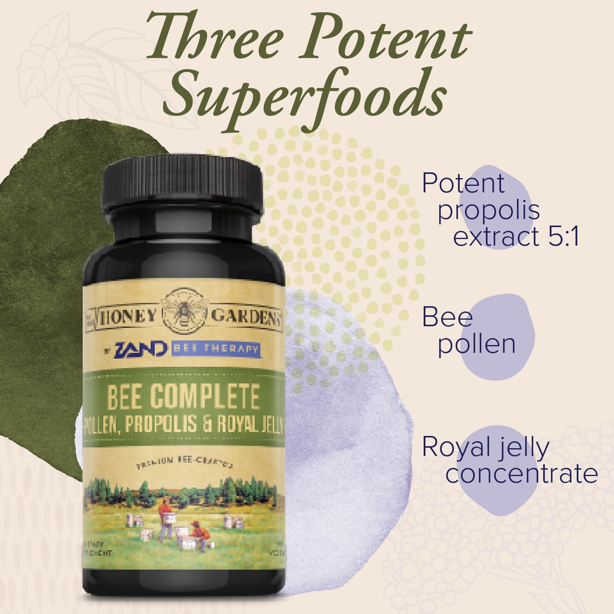 ZAND Honey Gardens Bee Complete - 90 Vegetarian Capsules - image 3