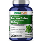 NusaPure Lemon Balm 200mg Vegan - 200 Vegetarian Capsules