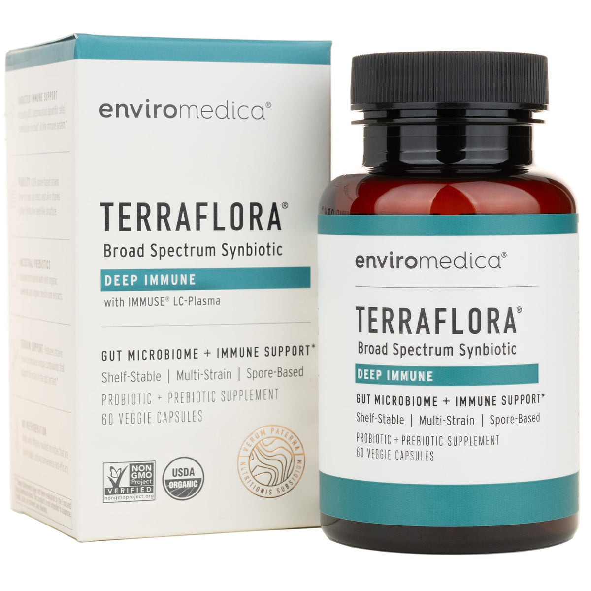 Enviromedica Terraflora Deep Immune Synbiotic Probiotic - 60 Capsules