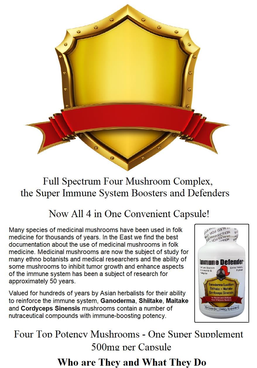 NaturalyPure Serious Immune Booster Mushroom Complex - 180 Vegetarian Capsules - image 4