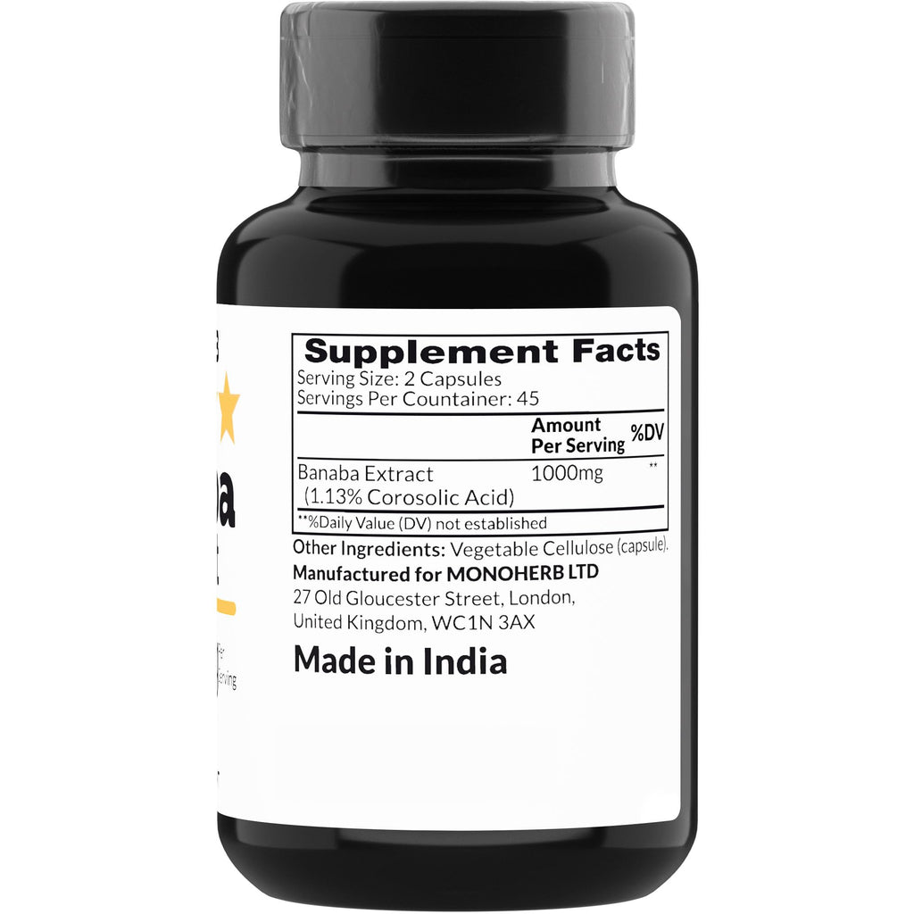 MONOHERB Banaba Extract 1000 mg - 90 Vegetarian Capsules - image 2