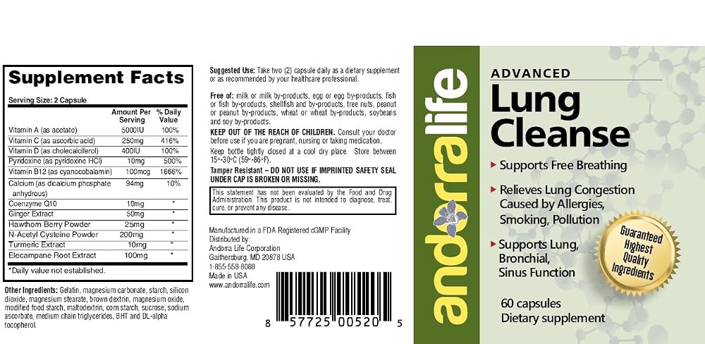 Andorra Life Advanced Lung Cleanse - 1 Count