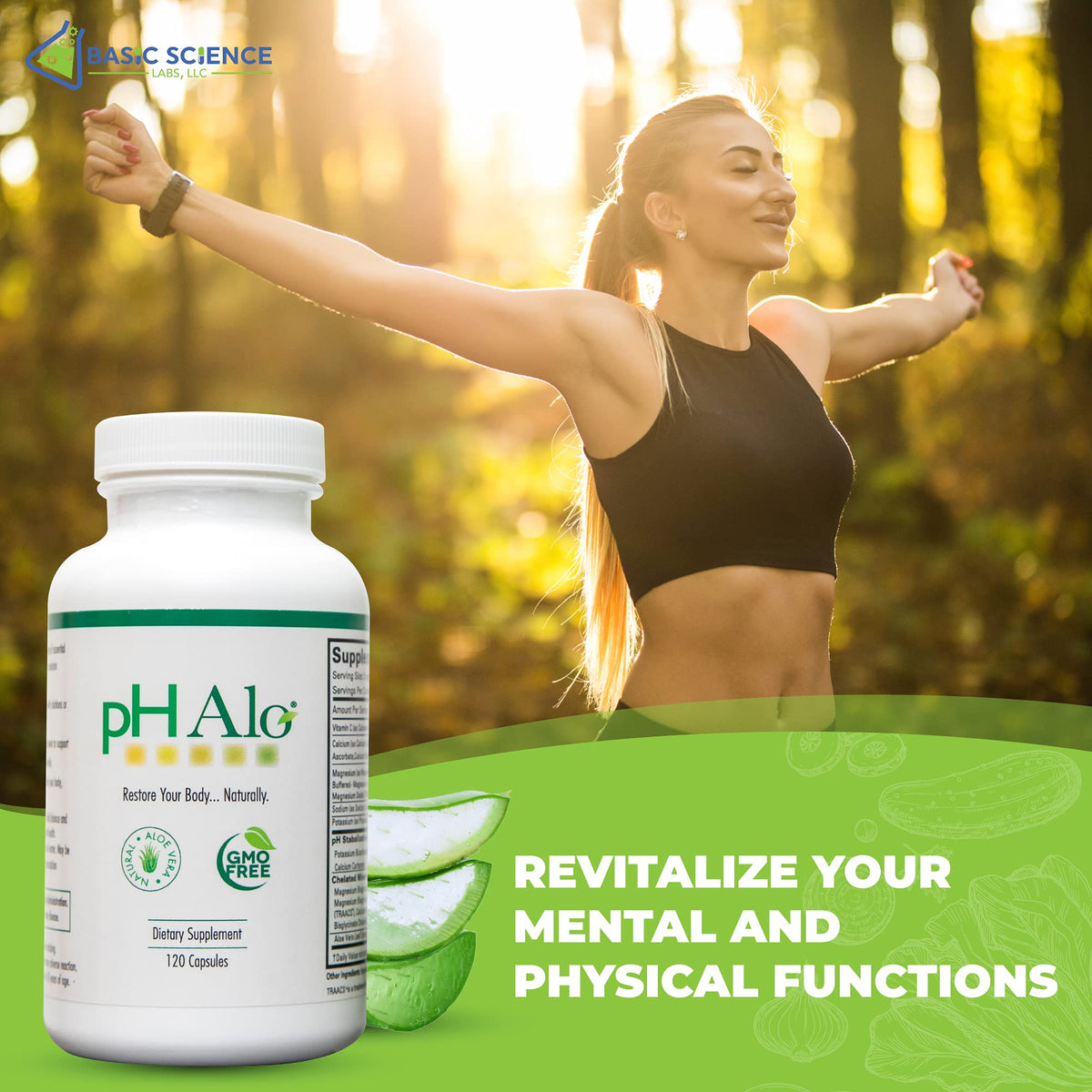 pHAlo pH Balance Supplement Capsules with Magnesium - 120 Count - image 3