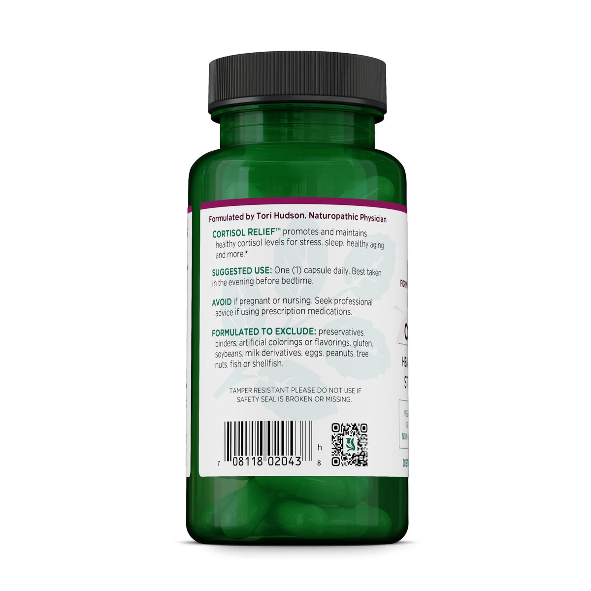 Vitanica Cortisol Relief, Stress and Sleep Support, Vegan