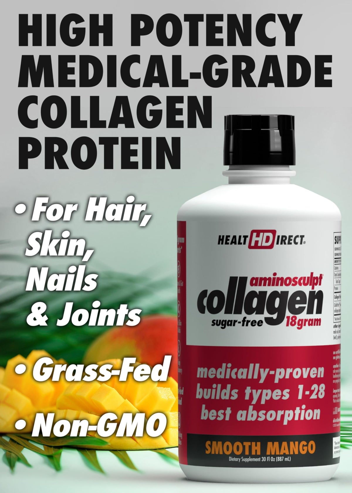 HEALTH DIRECT AminoSculpt Original Liquid Collagen Peptides 18