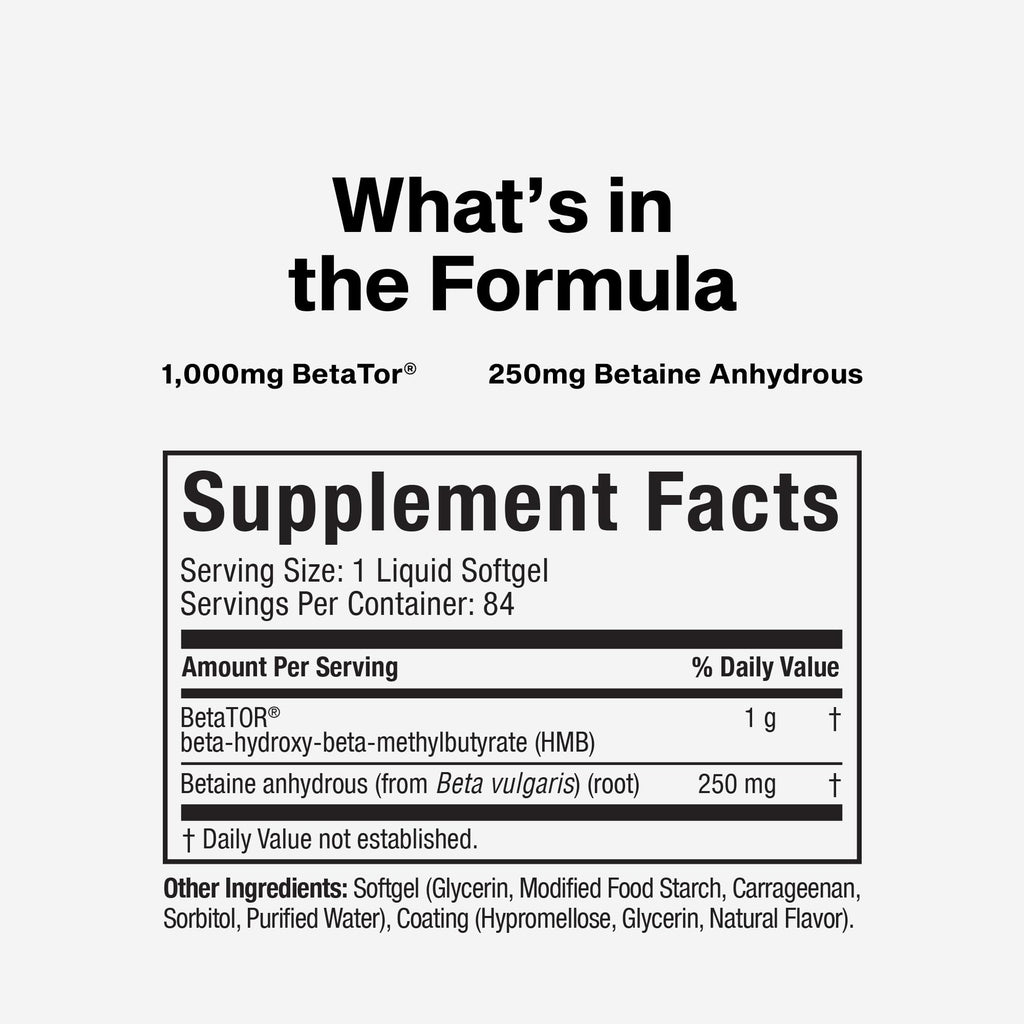 MuscleTech HMB Supplements 1000mg, Clear Muscle (Liquid Softgels)