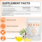 Daiasns D3 K2 Vitamin 10000 IU - 240 Virgin Coconut Oil Softgels