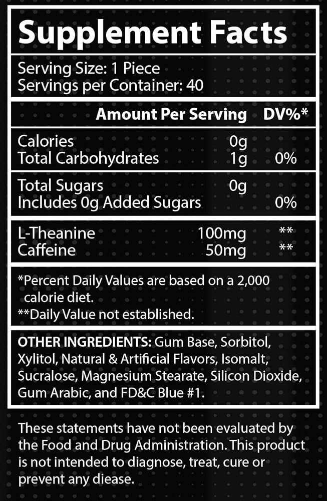 Wurk Gum Chewing Gum with L-Theanine and Caffeine - 40 Pieces - image 5