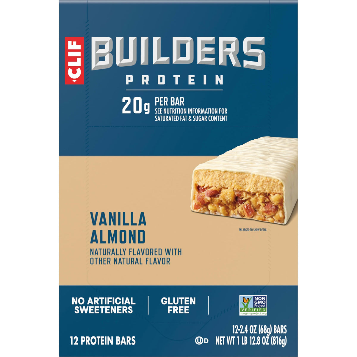 CLIF BUILDERS Protein Bars, Chocolatey Peanut Butter, Gluten Free