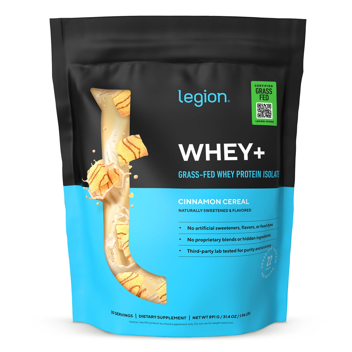 LEGION Whey+ Protein Whey Isolate from Grass Fed Cows - Whey Protein
