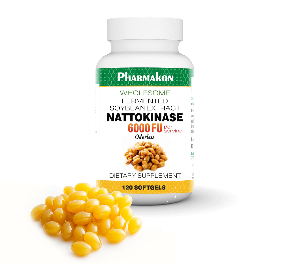 PHARMAKON Natural Nattokinase Organic Fermented Soybean Extract