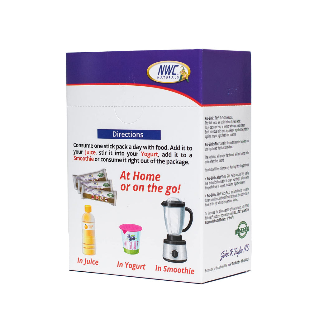 NWC Naturals Pro-Biotics Plus Powder Stick Packs 40 Billion CFU - 30 Count - image 2