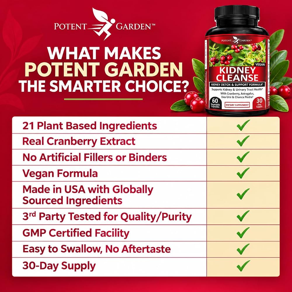 Potent Garden Kidney Cleanse Detox & Support Capsules - image 9