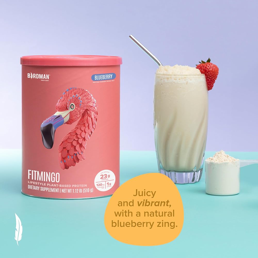 BIRDMAN Fitmingo Vegan Protein Powder with Inositol - 18 oz - image 8