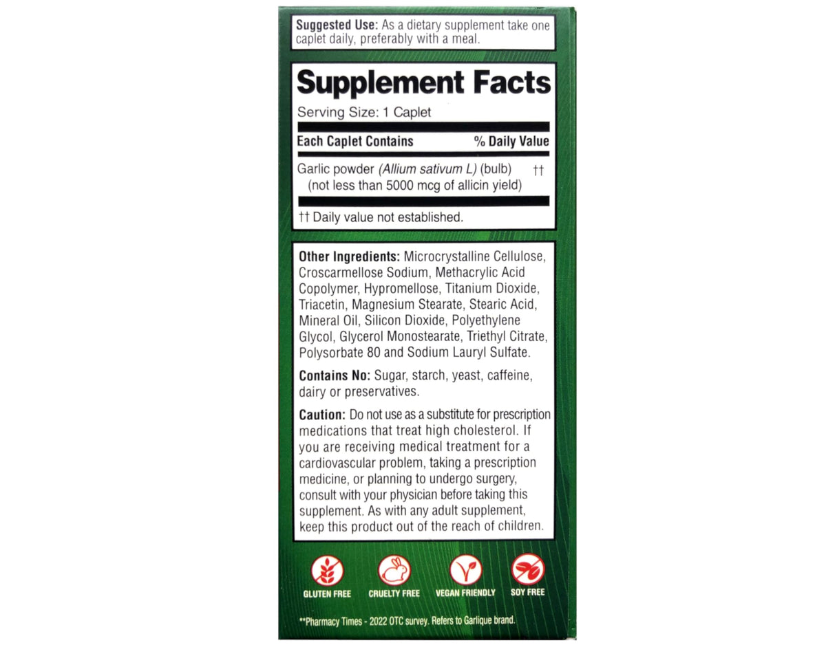 Garlique Garlic Tablets for Heart Health Support - 60 Tablets - image 3