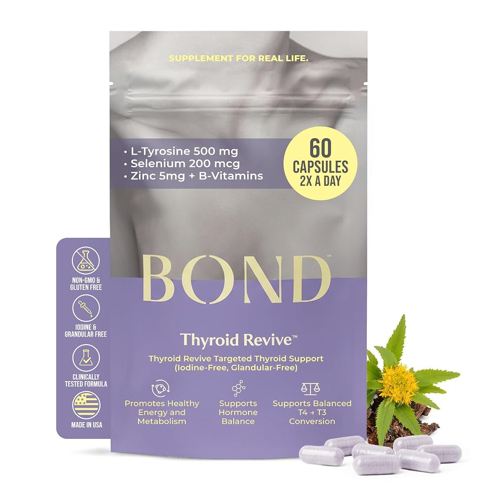 BOND Thyroid Complex Supplement with Selenium & L-Tyrosine - 60 Capsules