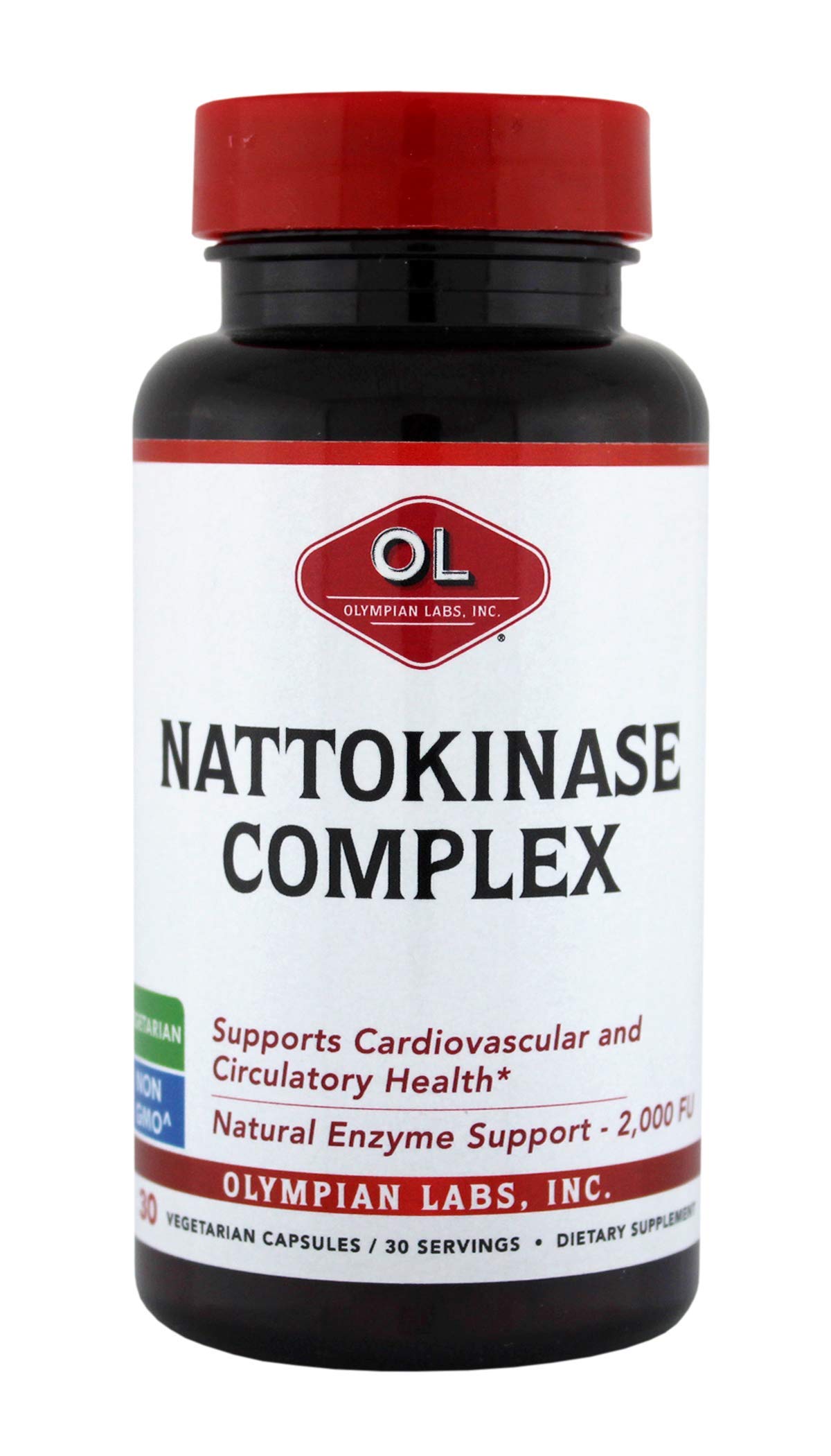 Olympian Labs Nattokinase Complex with Grape Seed Extract - 30 Capsules