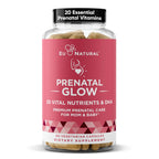 Eu Natural Glow Prenatal Vitamins with Folate & DHA - 60 Vegetarian Capsules