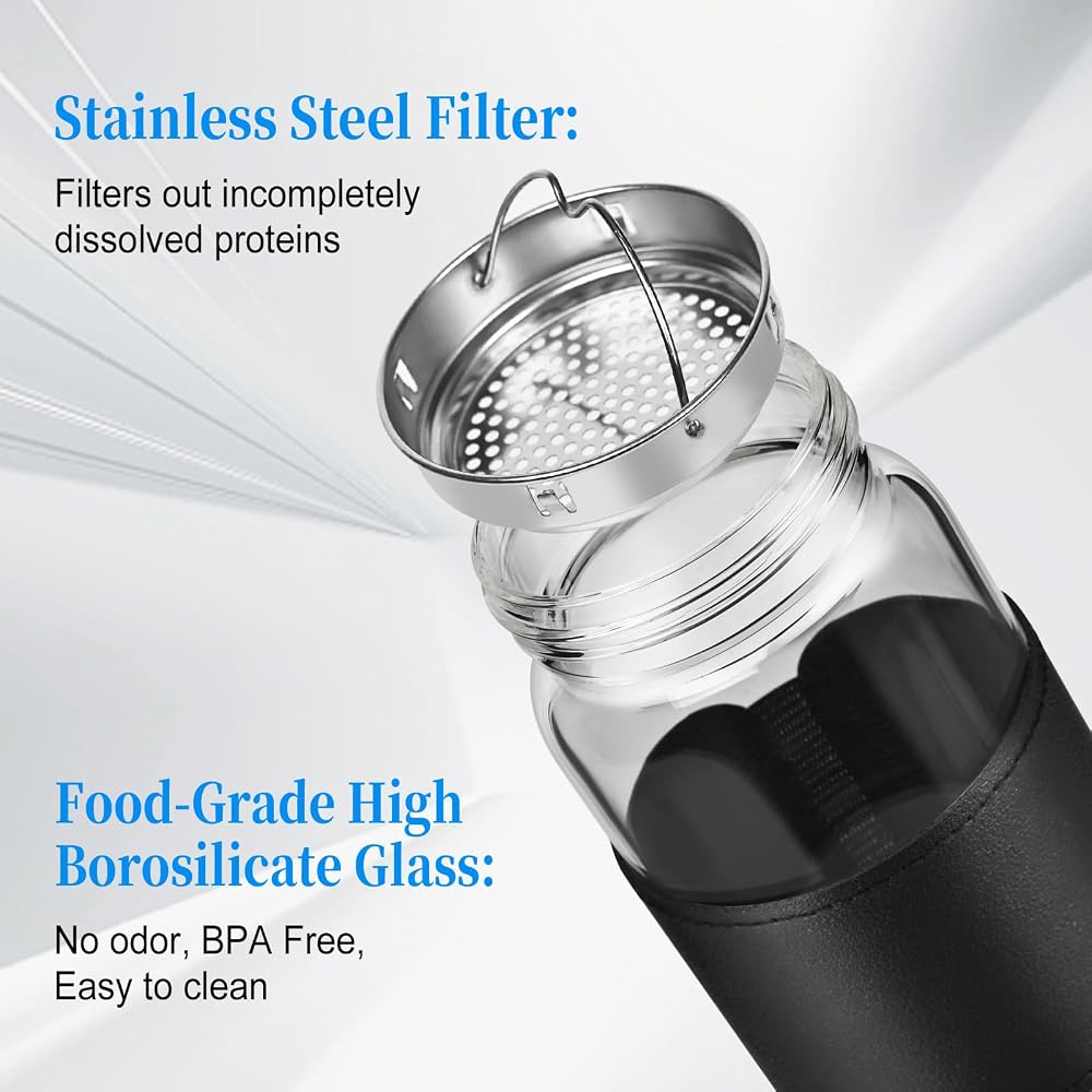 BNCWCQZ Small Glass Shaker Bottle