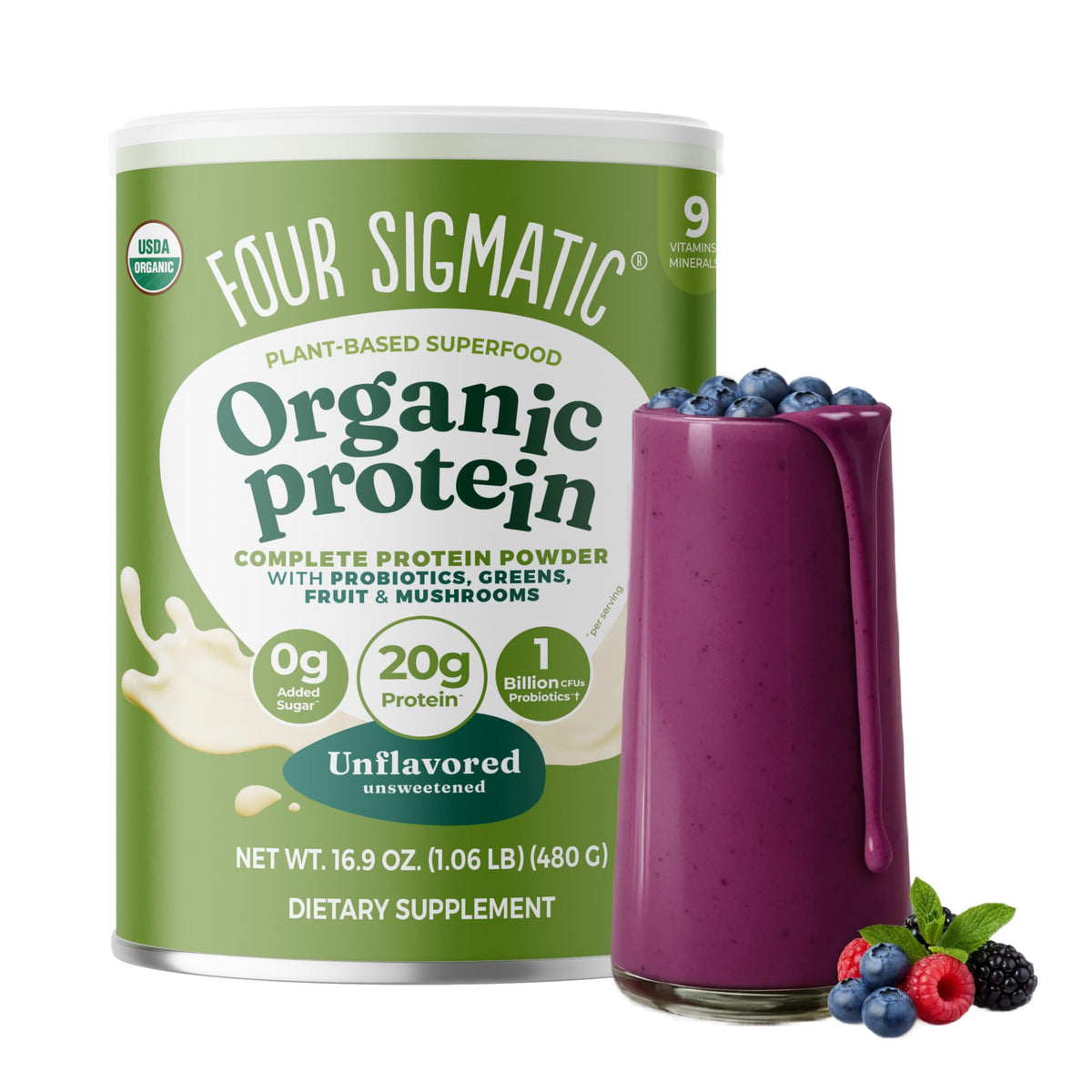 Four Sigmatic Plant Based Vanilla and Superfood Organic Plant-Base