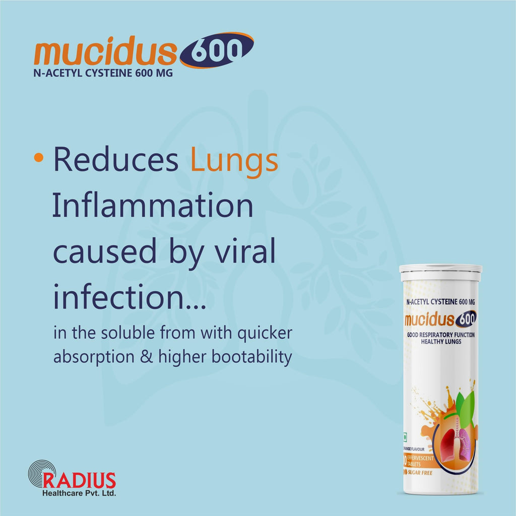 Radiplex Mucidus N-Acetylcysteine 600 mg Effervescent Tablets - 30 Count - image 5