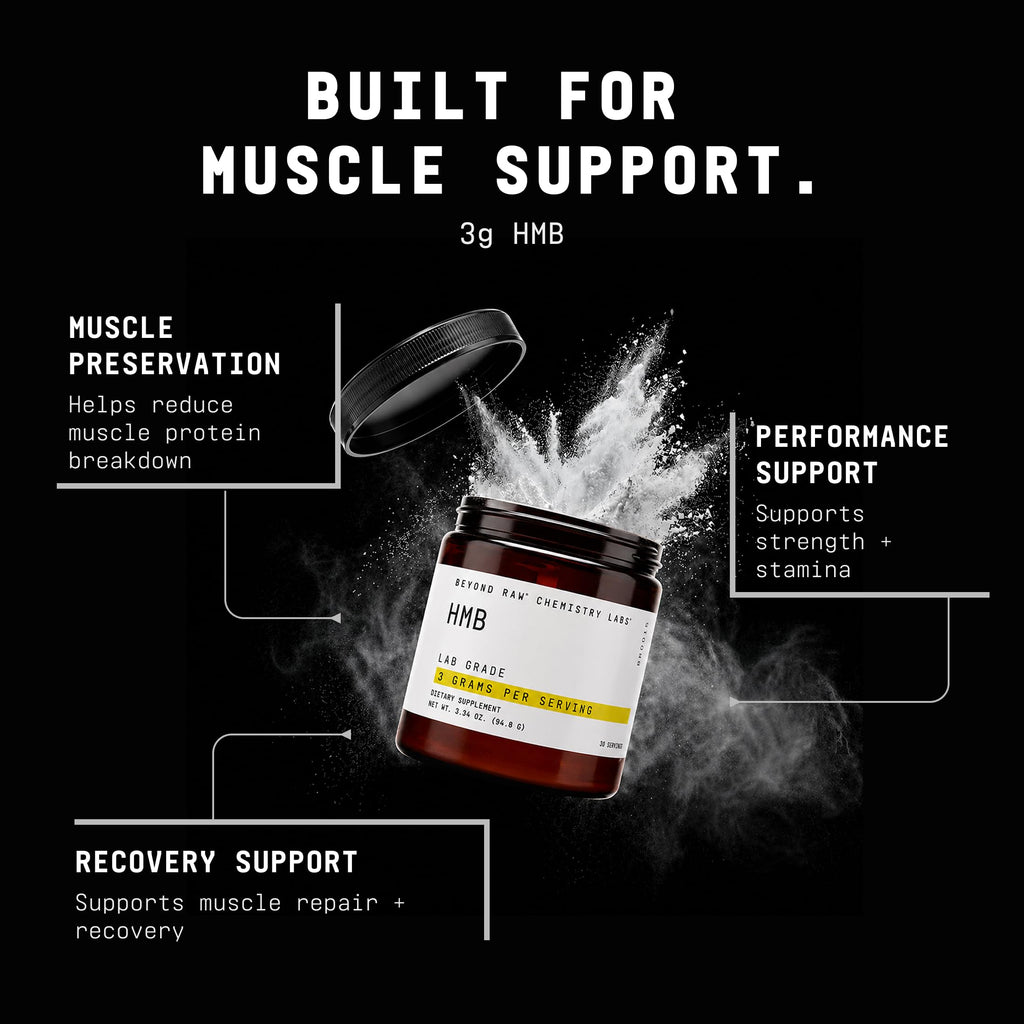 BEYOND RAW Chemistry Labs HMB Powder - 30 Servings - image 3