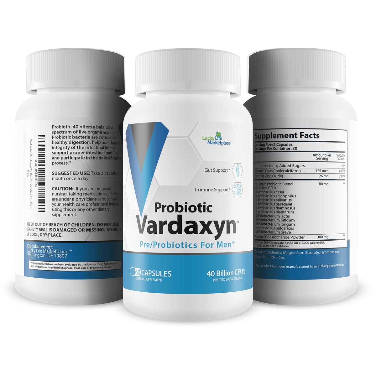 Generic Probiotic Vardaxyn Male Formula 40 Billion CFU - 1 Bottle - image 4
