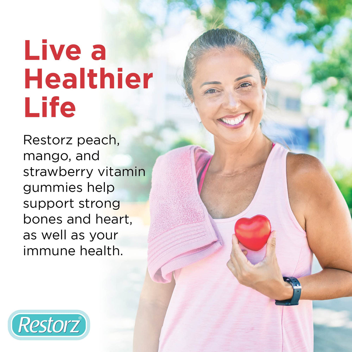 Restorz Vitamin D3 Gummies Heart & Bone Support - 120 Gummies - image 3