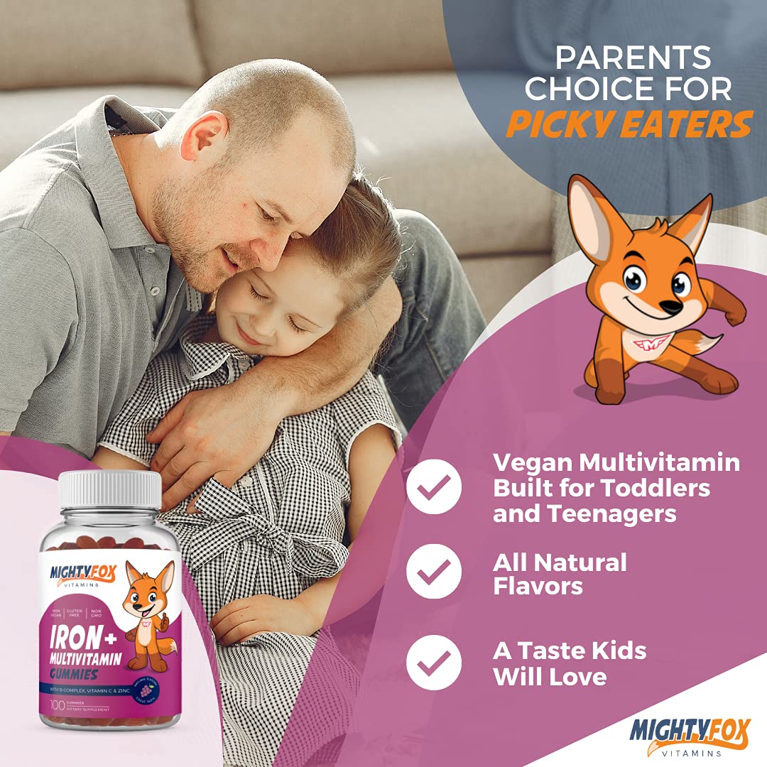 MIGHTY FOX VITAMINS Iron Gummies for Kids