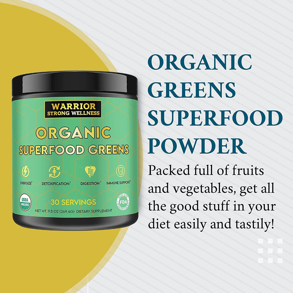Warrior Strong Wellness Certified Organic Greens Powder - 30 Servings - image 4