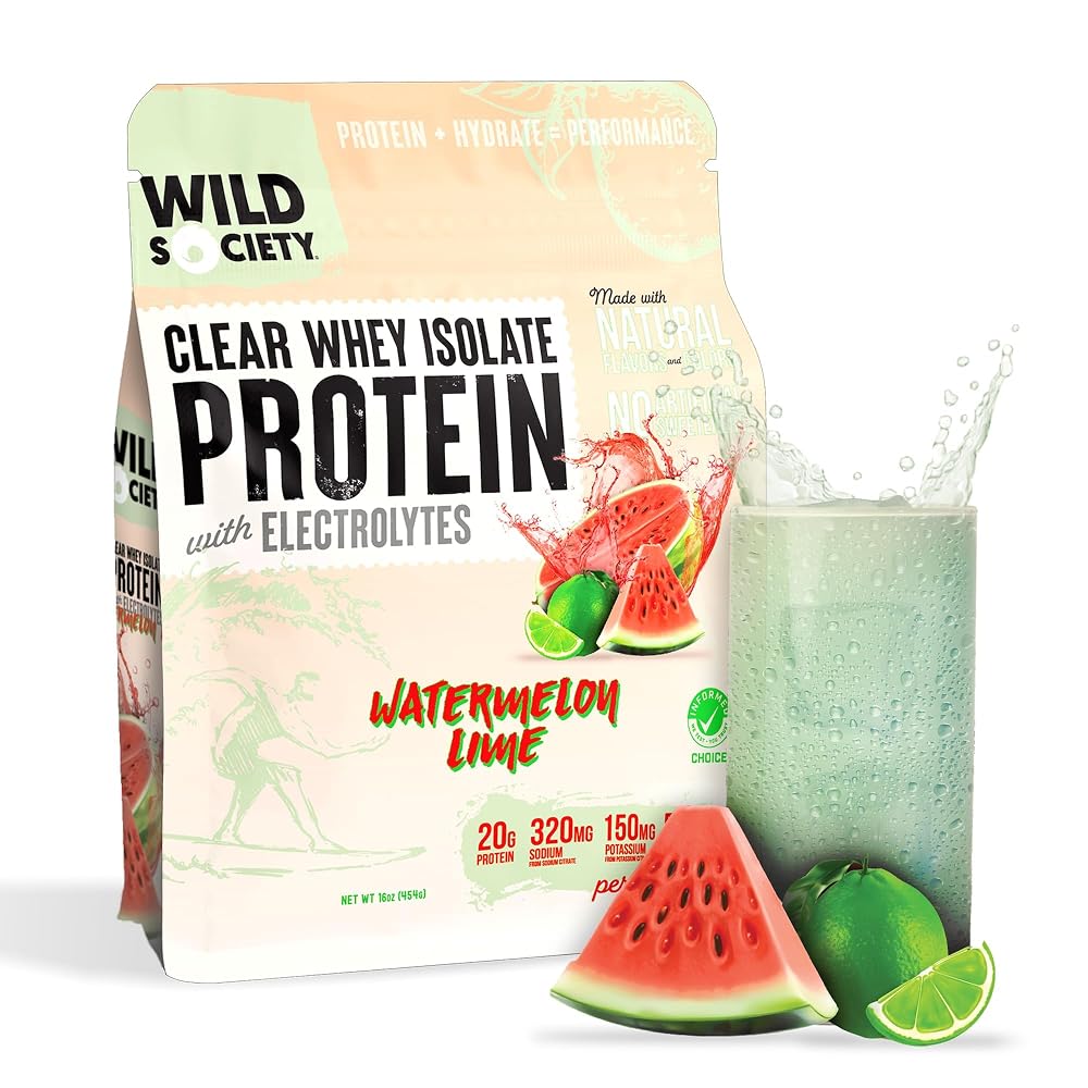 WILD SOCIETY Clear Whey Protein Isolate Drink with Electrolytes